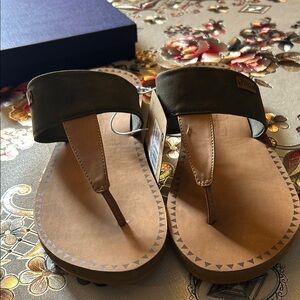 Flojos Brown and Black Sandals with Sturdy Straps